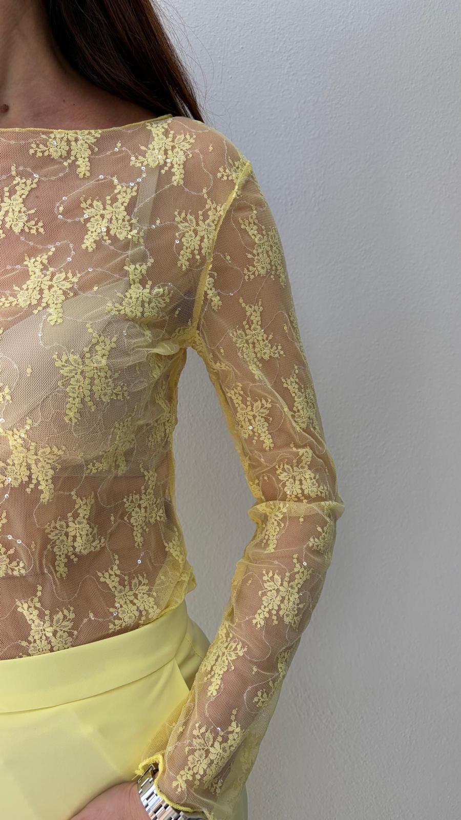 MAGLIA PIZZO GIALLA