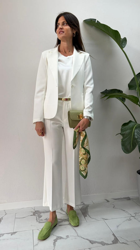 PANTALONE ZAMPETTA BIANCO
