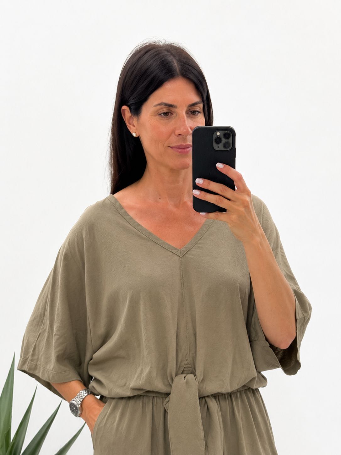 BLUSA ANNA NODO KAKI