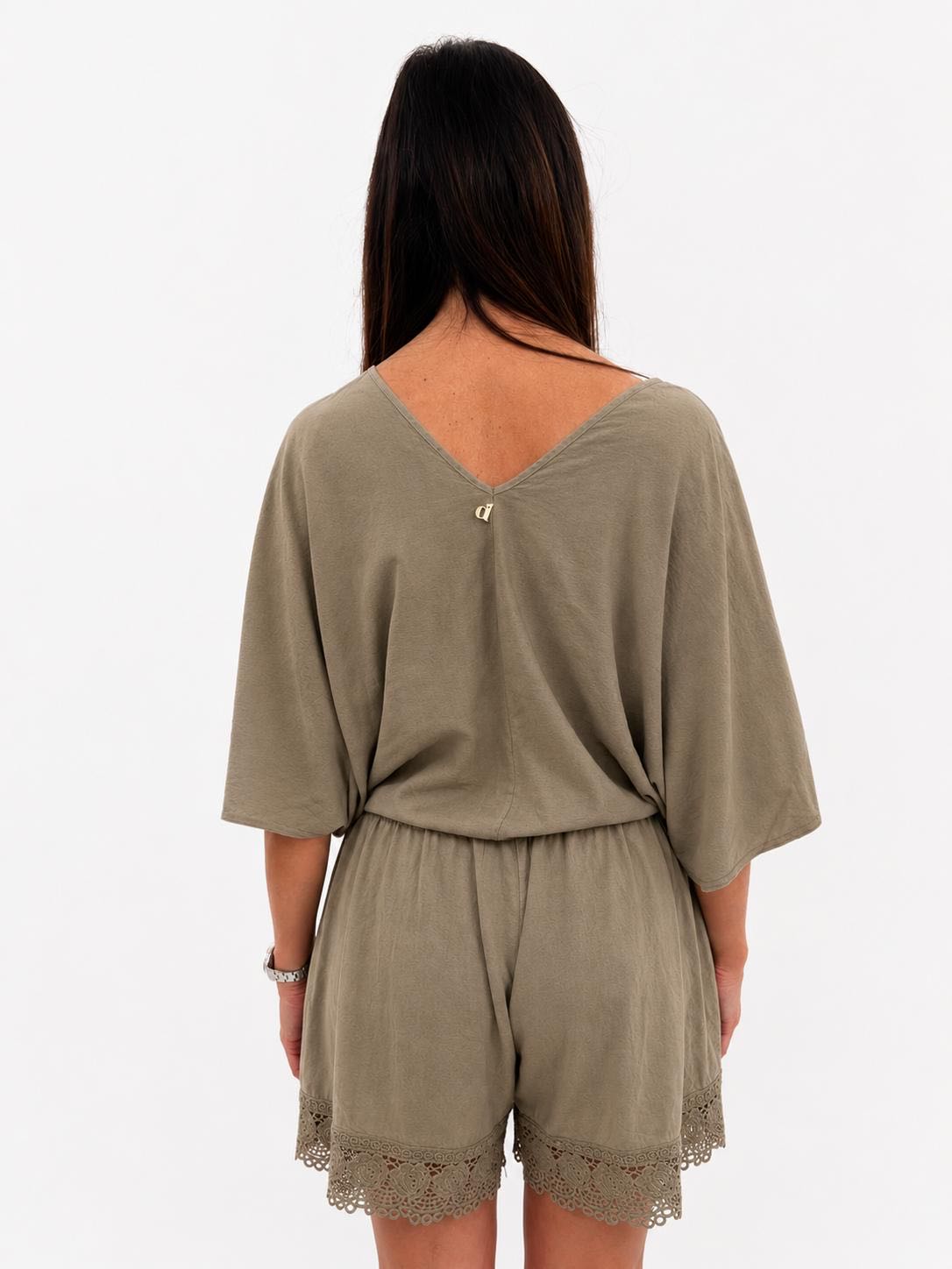 BLUSA ANNA NODO KAKI