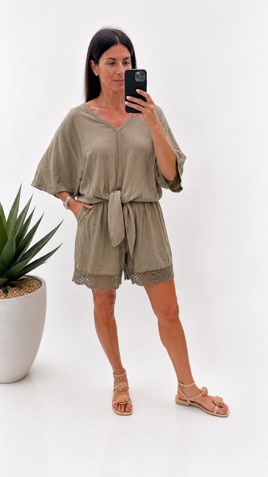 BLUSA ANNA NODO KAKI