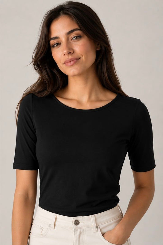 T-SHIRT MANICA 3/4 NERA