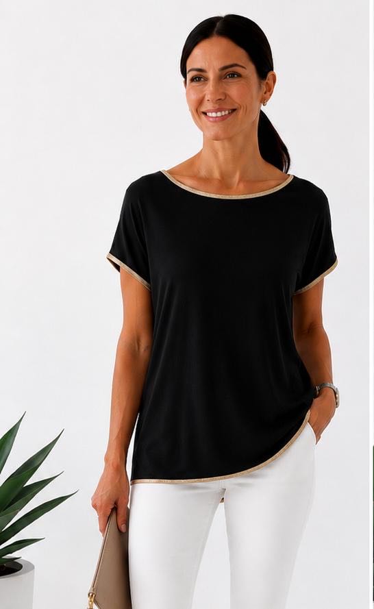 MAGLIA OVER SMILE NERA