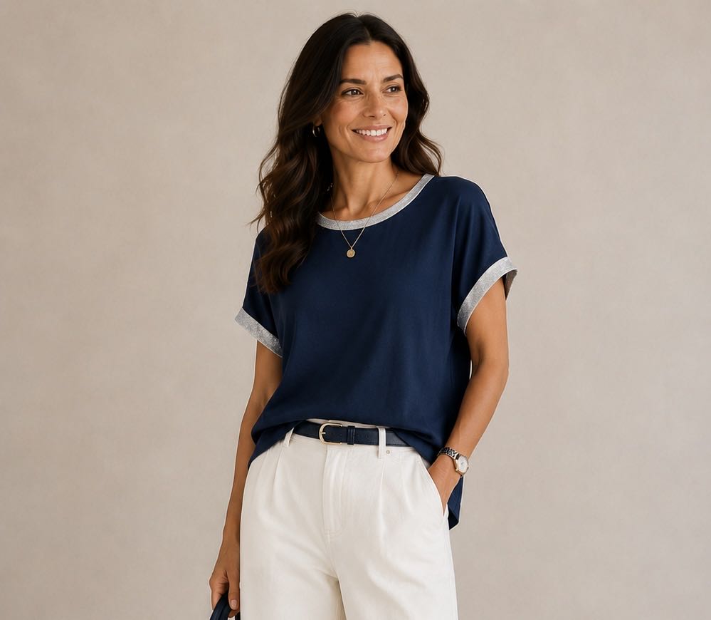 MAGLIA SMILE SCATOLETTA BLU