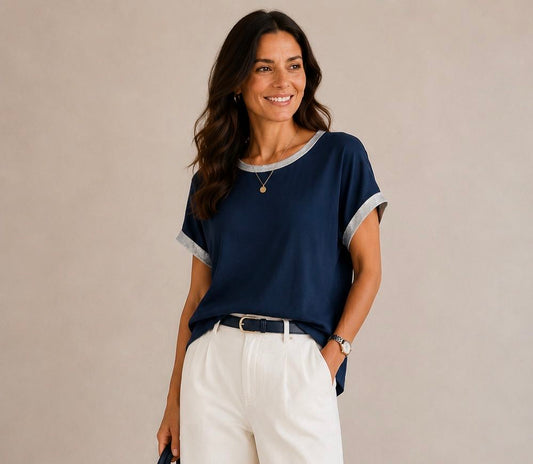 MAGLIA SMILE SCATOLETTA BLU