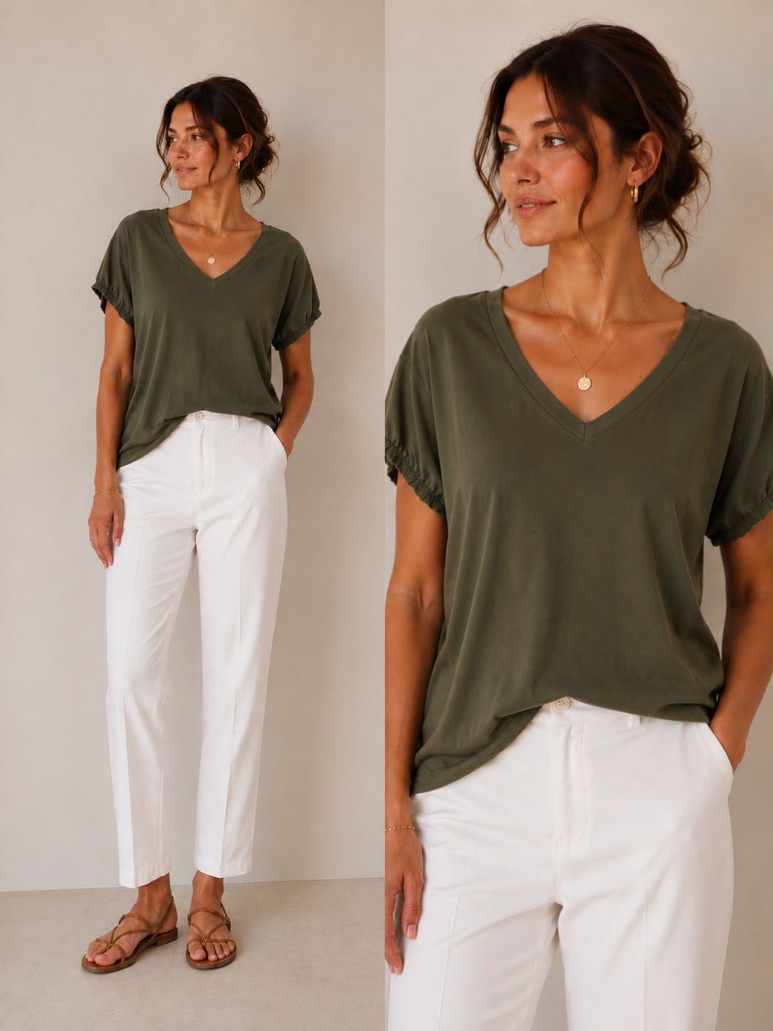 T-SHIRT SCOLLO V SBUFFO VERDONE