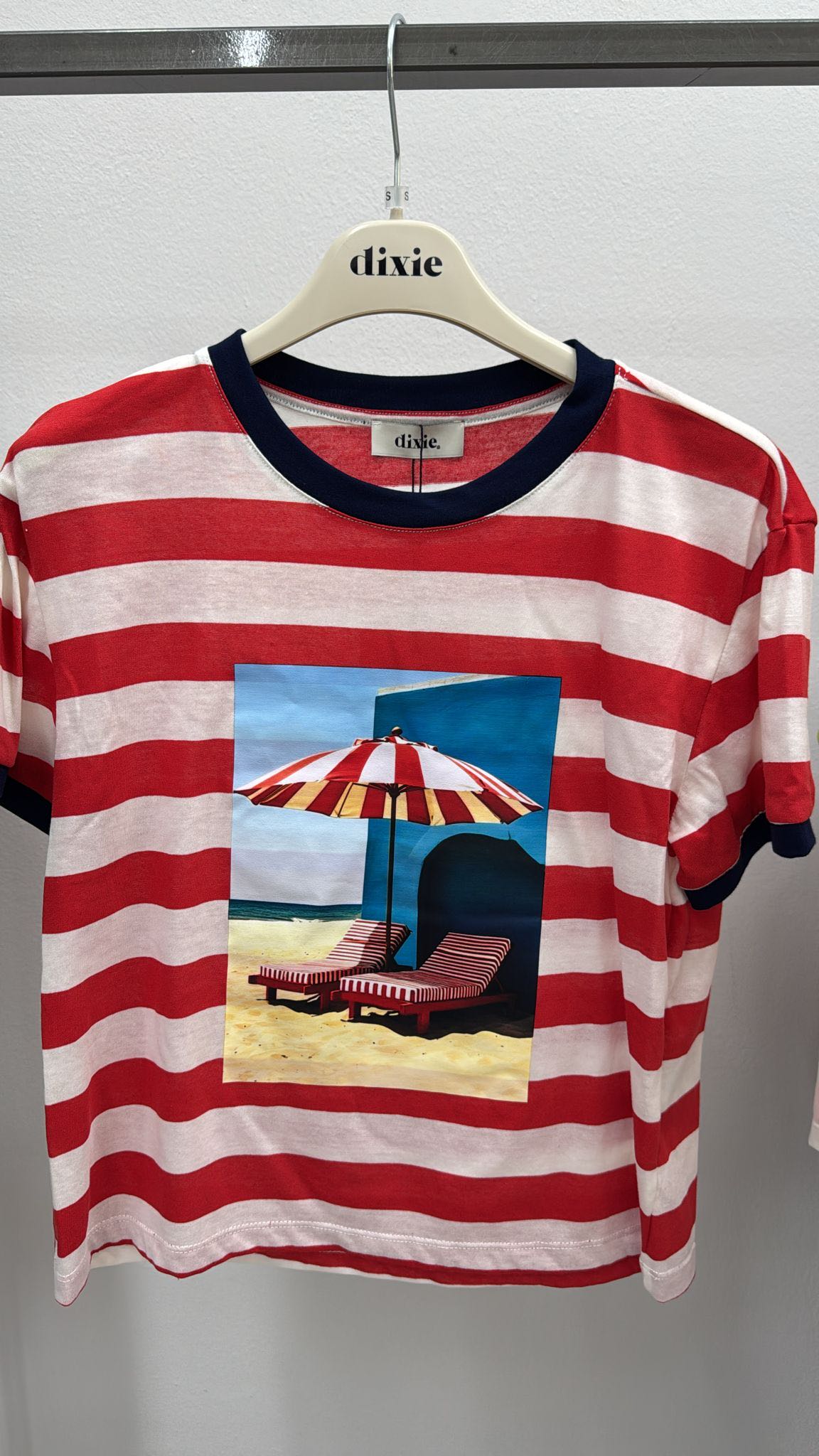 T-SHIRT RIGATA OMBRELLONE