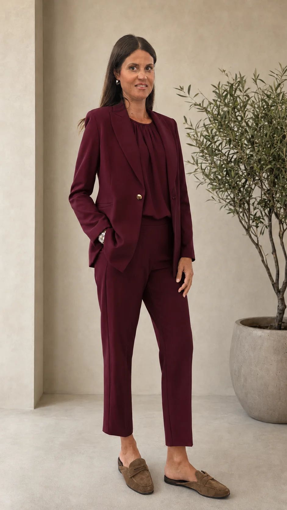 GIACCA IRIS BURGUNDY