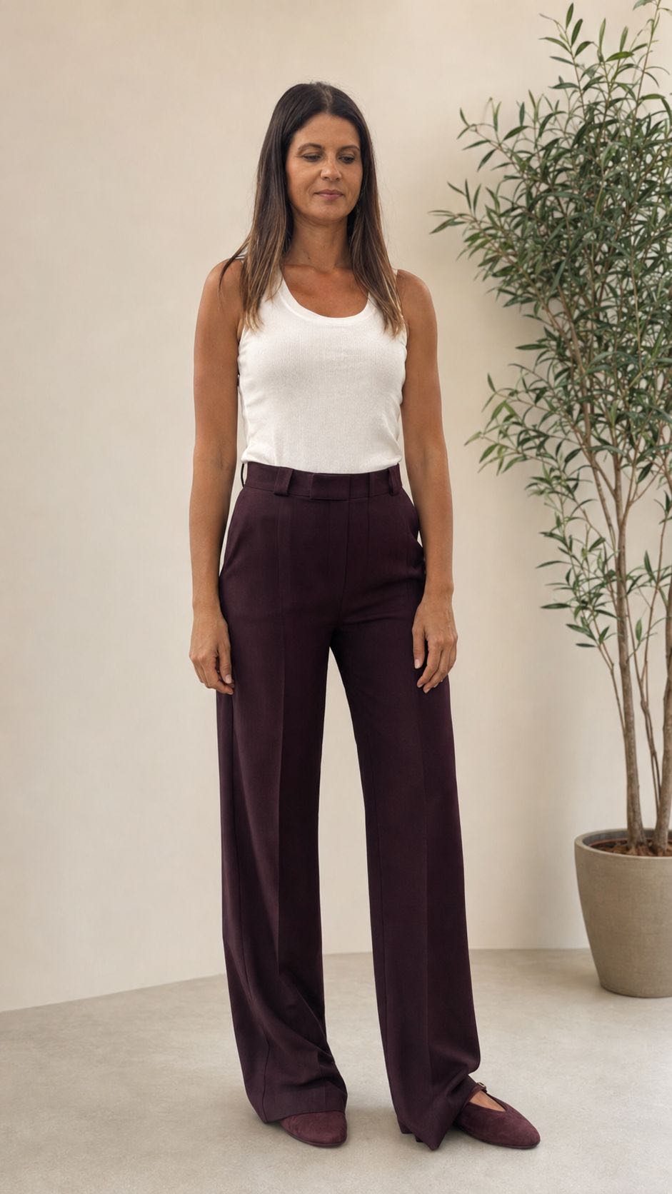 PANTALONE GARDENIA BURGUNDY