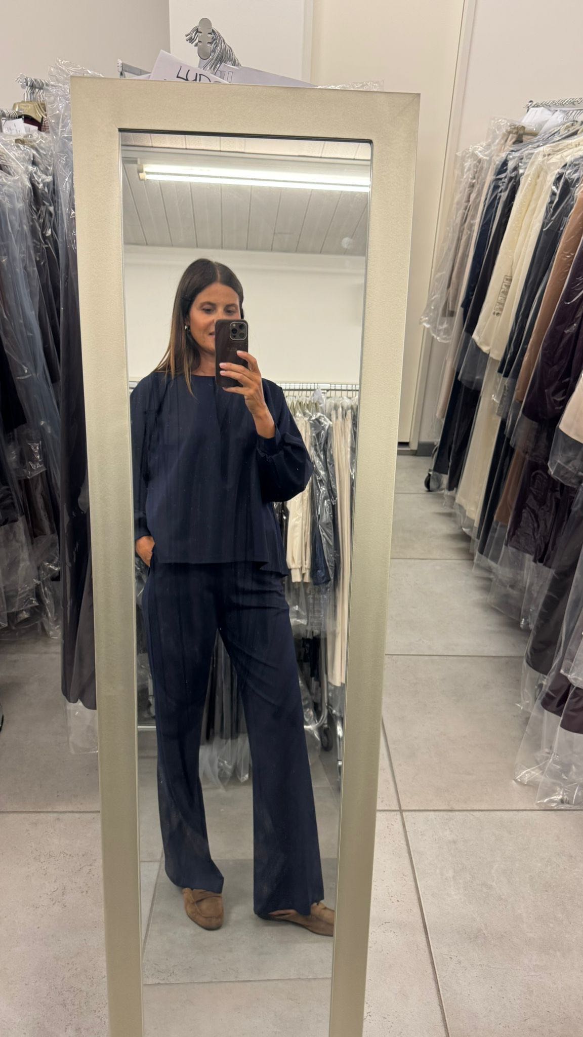 PANTALONE PALAZZO PUNTO MILANO BLU
