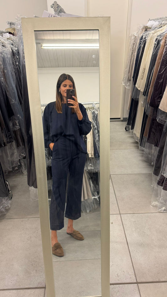 PANTALONE PUNTO MILANO RISVOLTO BLU