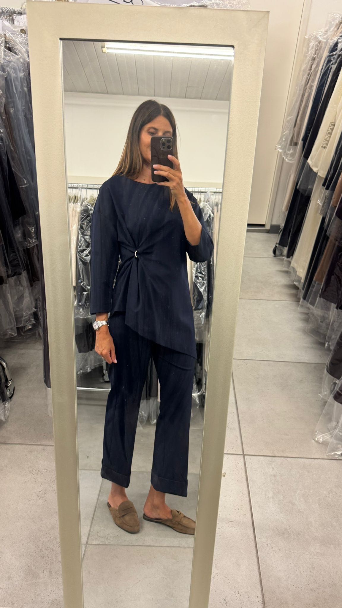 BLUSA SVASATA ANELLO PUNTO MILANO BLU