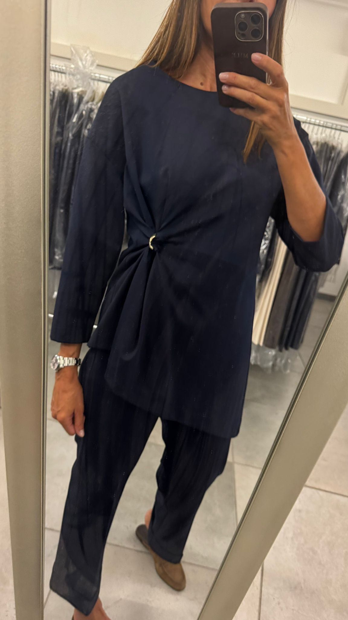BLUSA SVASATA ANELLO PUNTO MILANO BLU