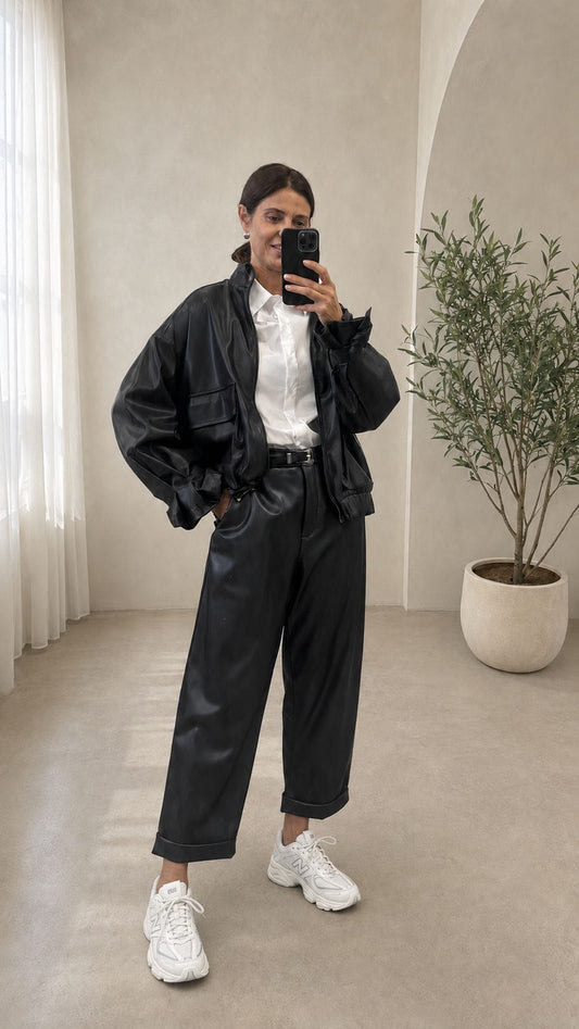 BOMBER ECOPELLE NERO