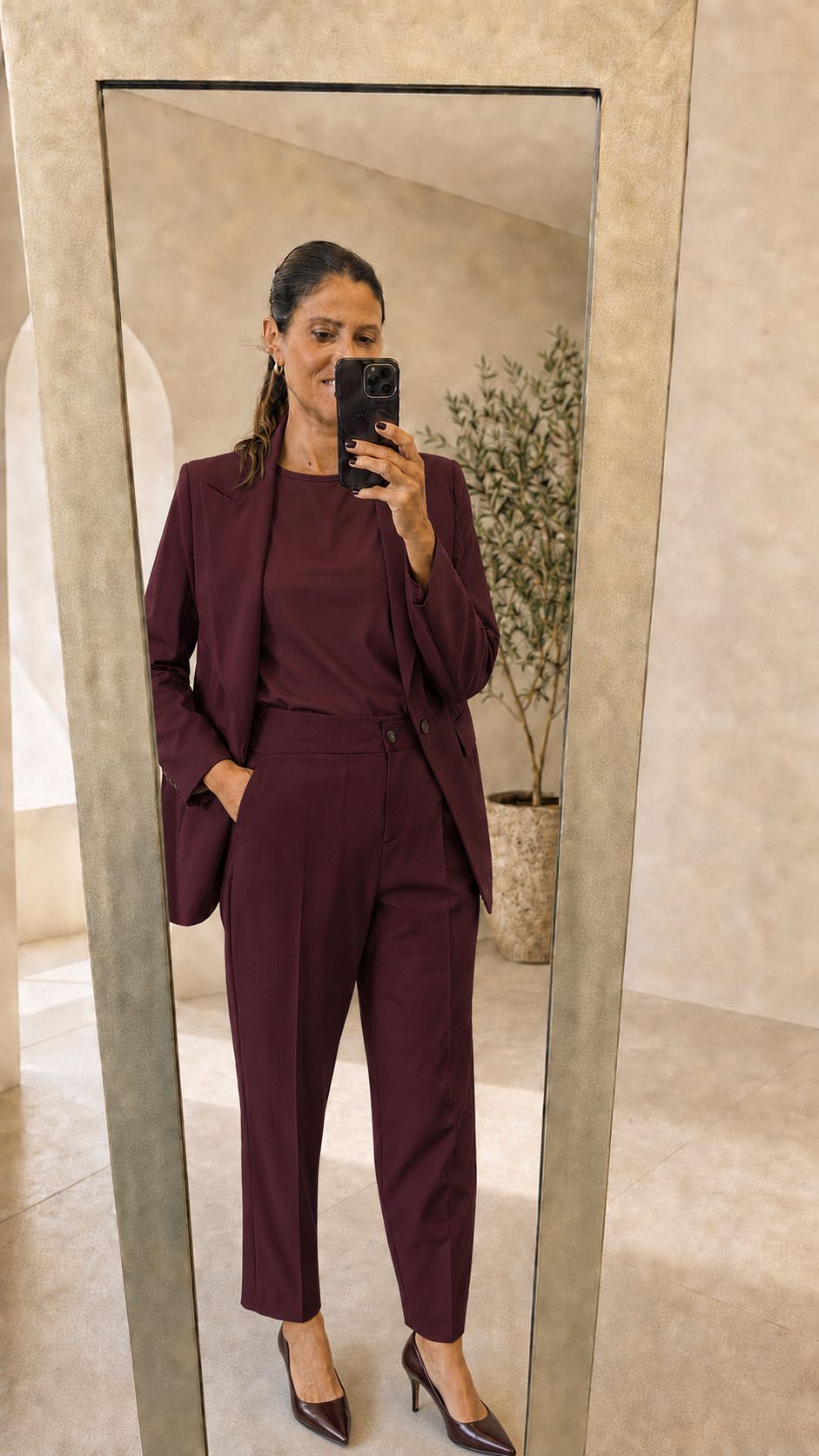 PANTALONE NARCISO BURGUNDY