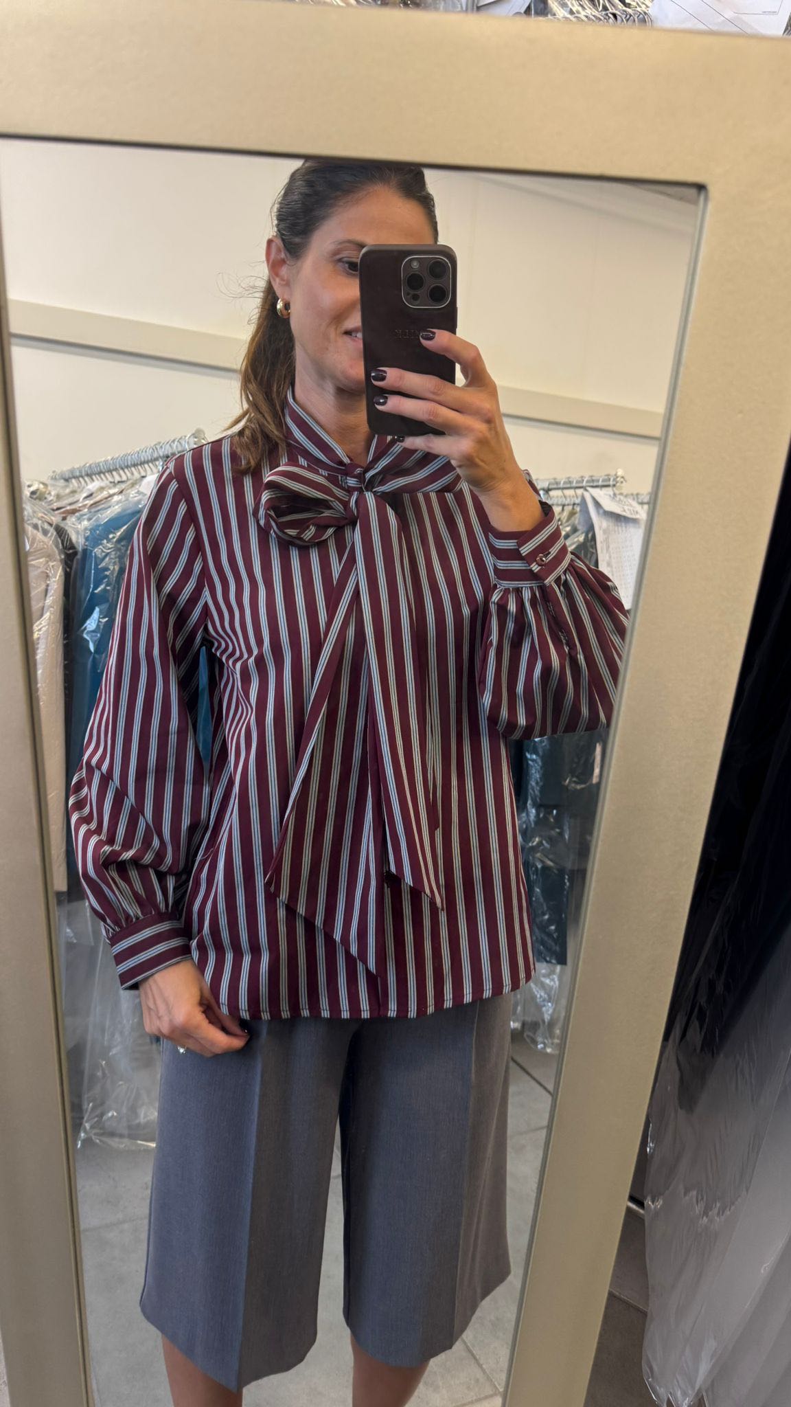 CAMICIA FIOCCO RIGA BORDEAUX