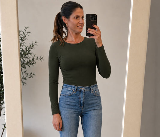 MAGLIA BASIC GIROCOLLO VERDE MILITARE