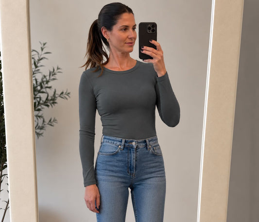 MAGLIA BASIC GIROCOLLO GRIGIO