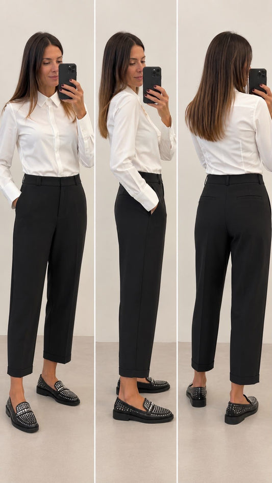 PANTALONE CARROT NERO