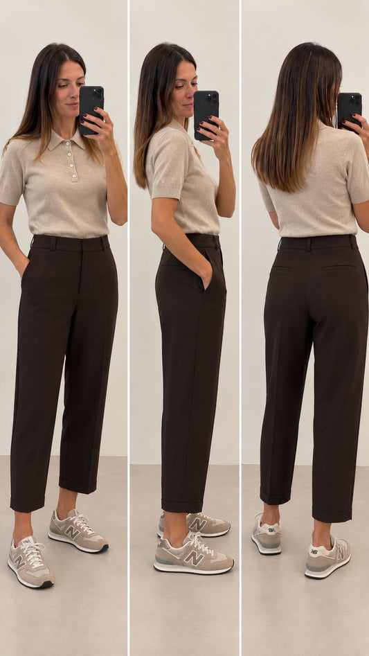 PANTALONE CARROT MORO