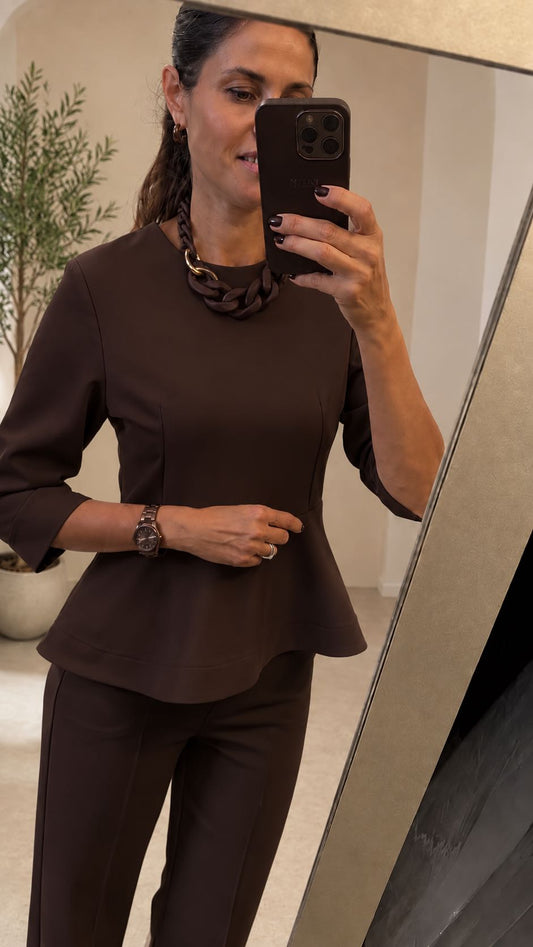 BLUSA MELODY COFFEE