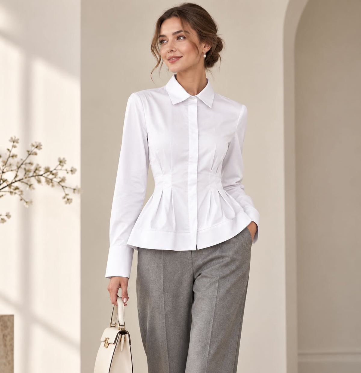 CAMICIA PEPLO BIANCA