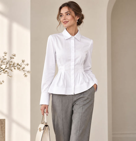 CAMICIA PEPLO BIANCA
