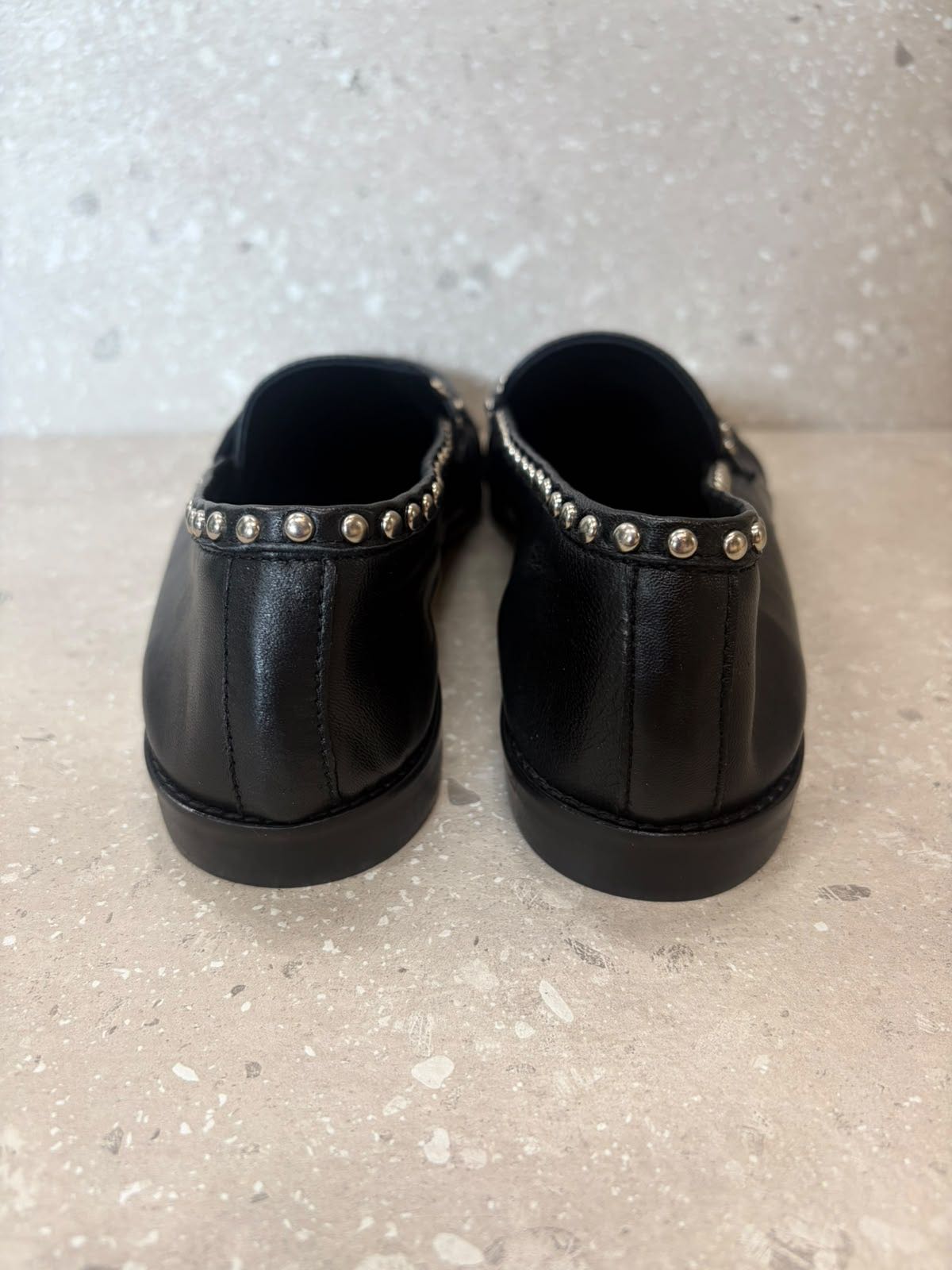 MOCASSINO CINZIA NERO BORCHIE