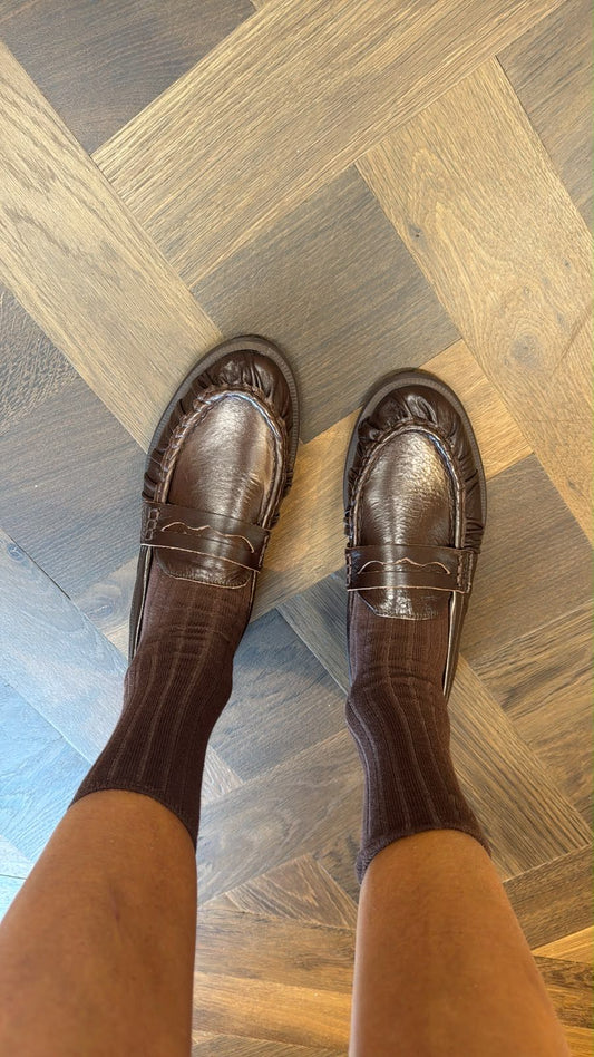 MOCASSINO LOAFER PELLE TESTA DI MORO