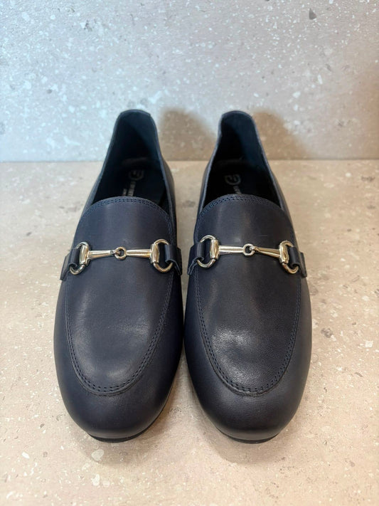 MOCASSINO MORSETTO IN PELLE BLU
