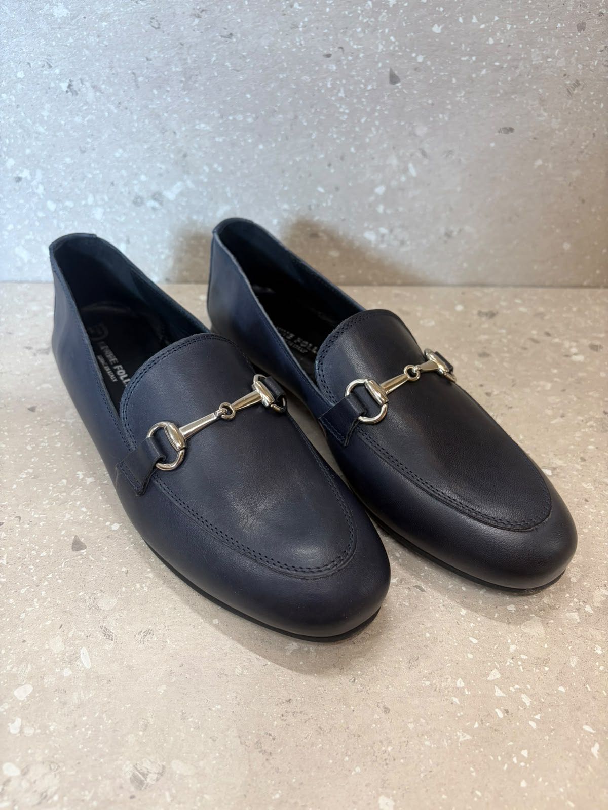 MOCASSINO MORSETTO IN PELLE BLU