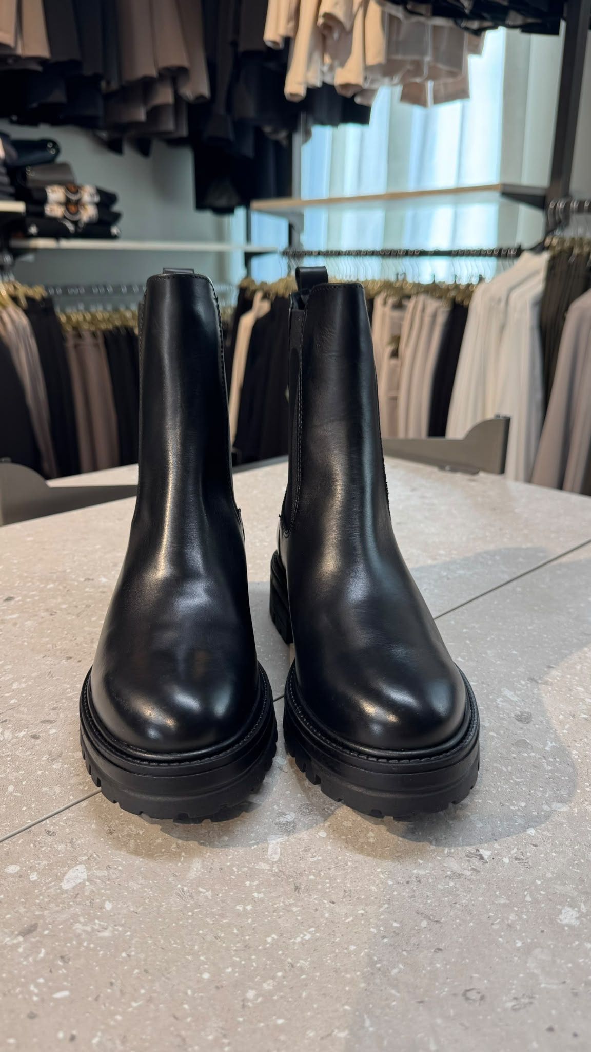COMBAT BOOT PELLE NERO