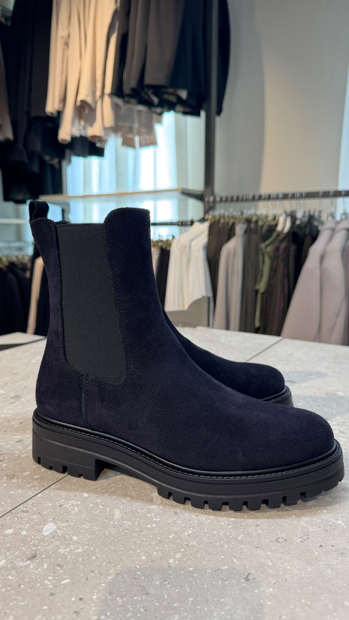 COMBAT BOOT CAMOSCIO BLU