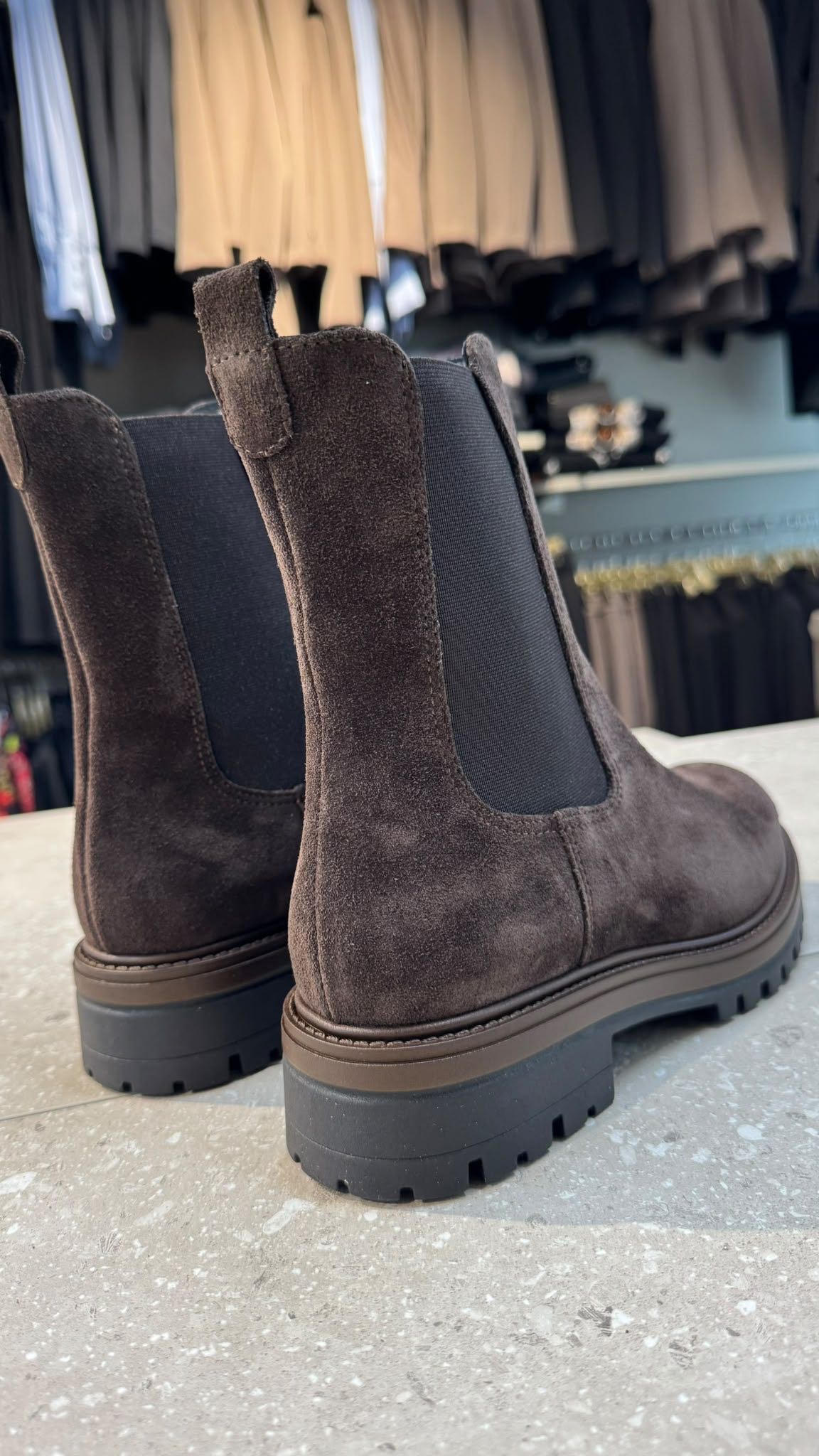 COMBAT BOOT CAMOSCIO MORO