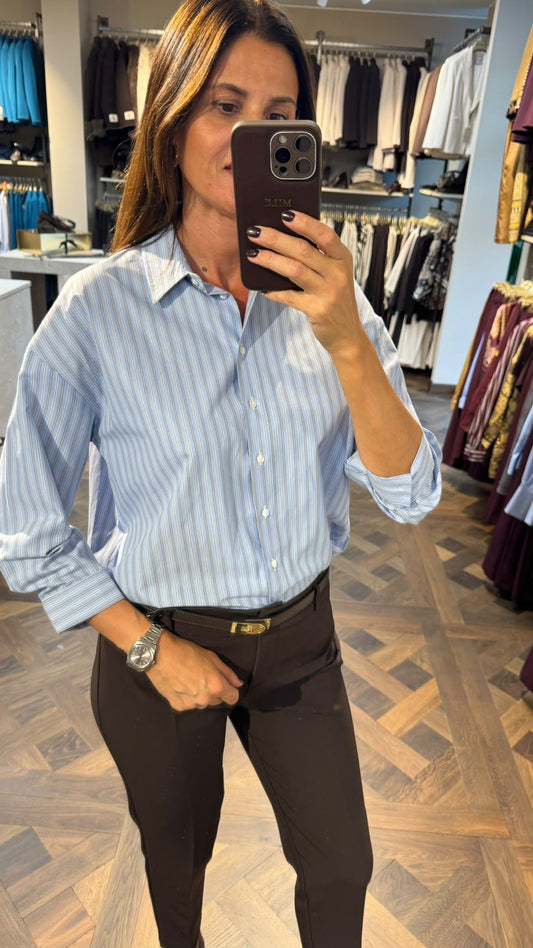 CAMICIA BASTONCINO AZZURRA