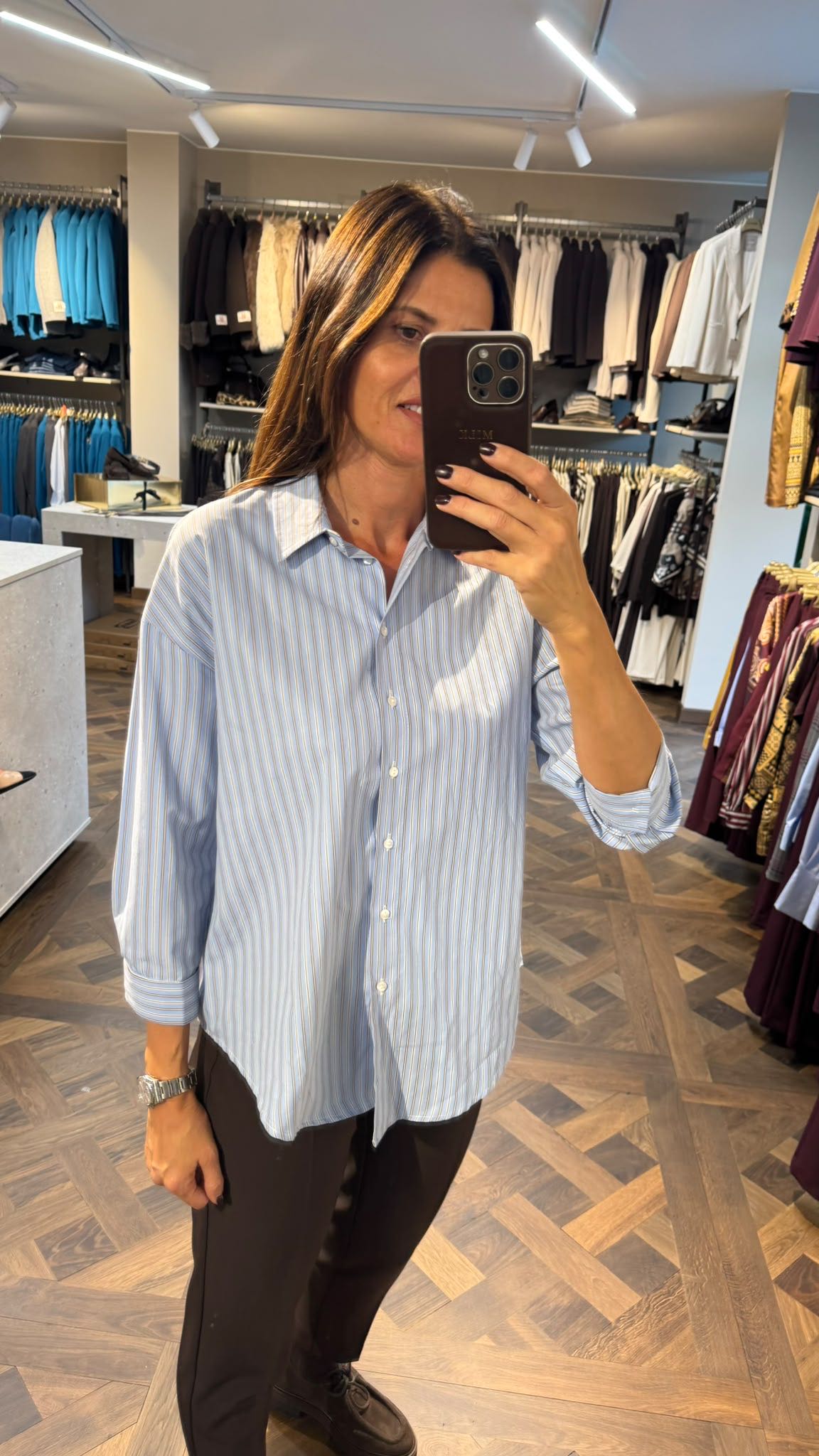 CAMICIA BASTONCINO AZZURRA