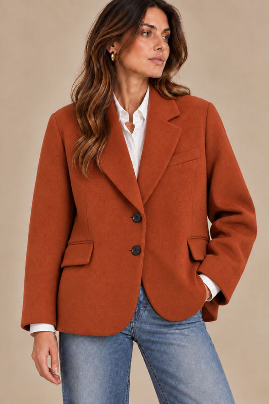 CAPPOTTO CORTO OUTDOOR HAND MADE ARANCIO COCCIO