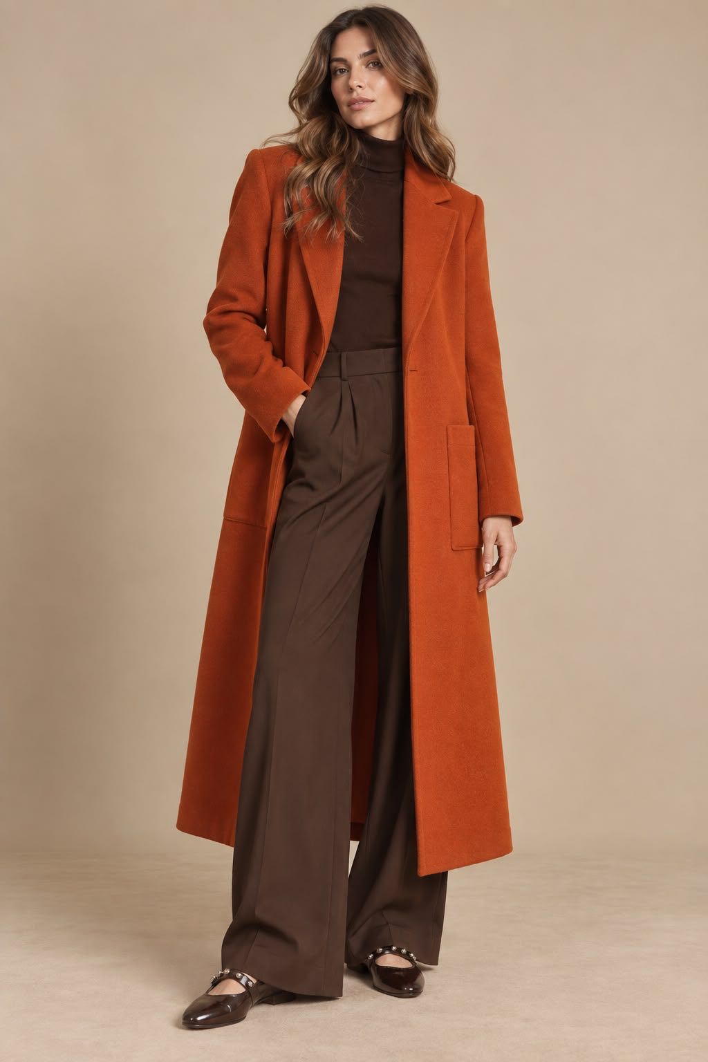 CAPPOTTO HAND MADE LUNGO ARANCIO COCCIO