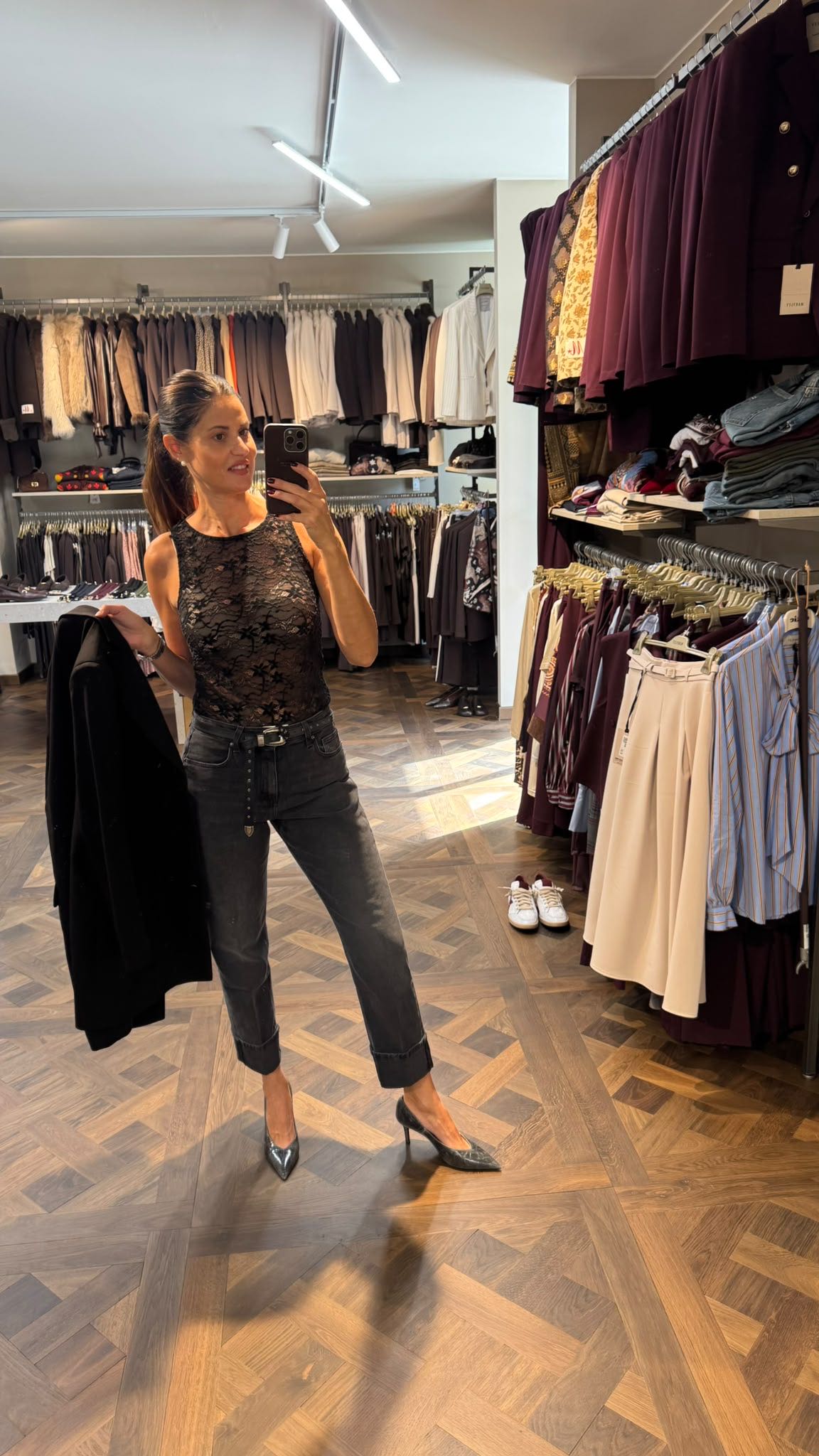 JEANS MAGGIE DENIM NERO