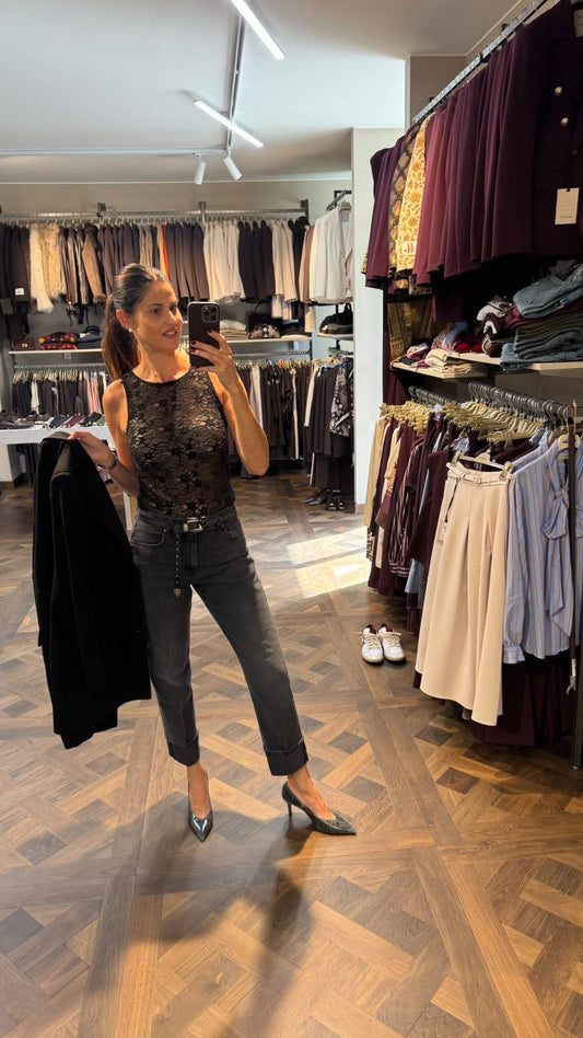 JEANS MAGGIE DENIM NERO