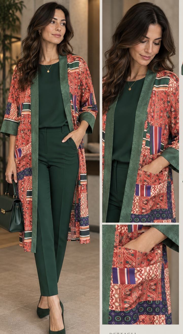 KIMONO LUNGO FOULARD