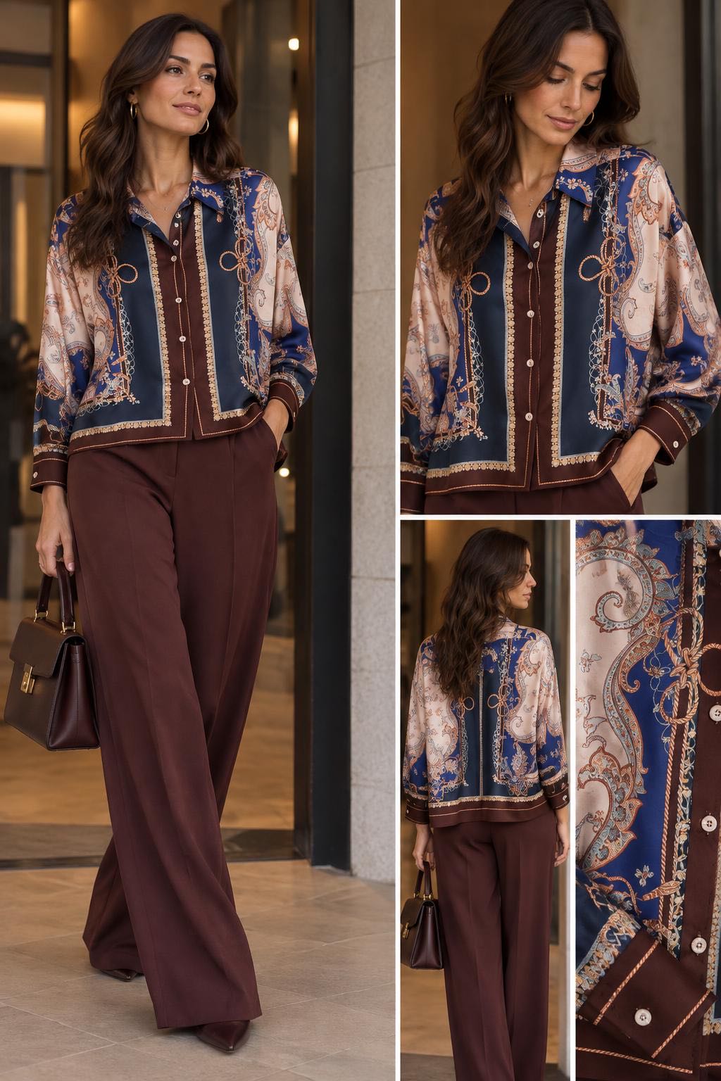 CAMICIA SCATOLETTA STAMPA FOULARD