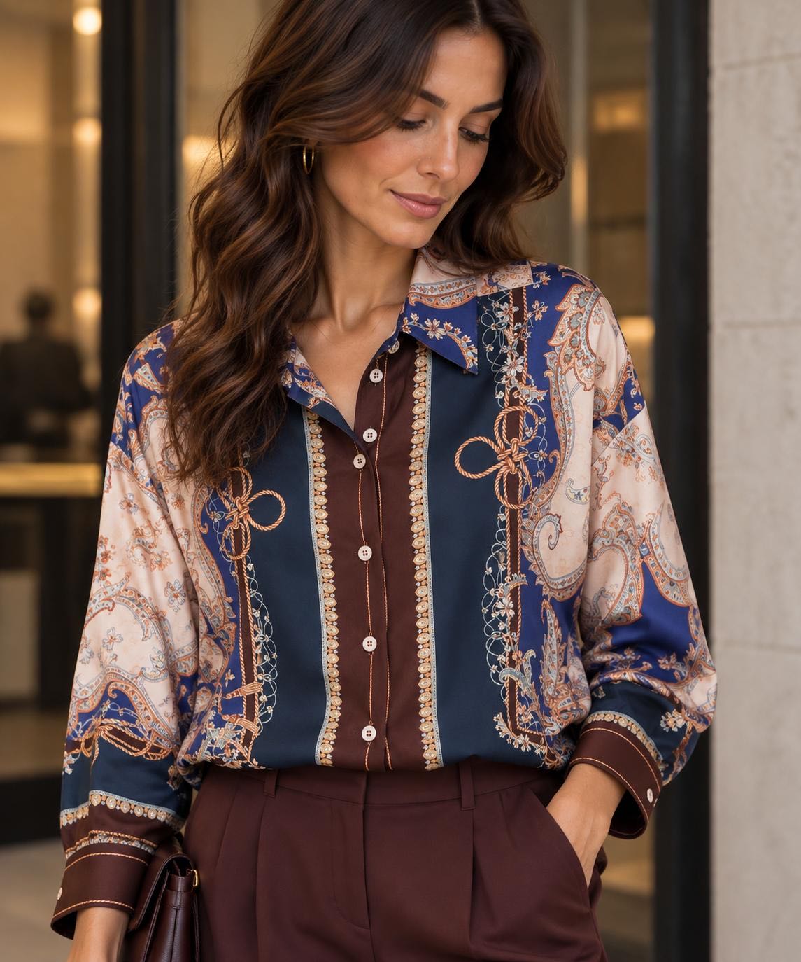 CAMICIA SCATOLETTA STAMPA FOULARD