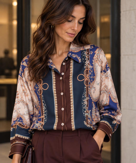 CAMICIA SCATOLETTA STAMPA FOULARD