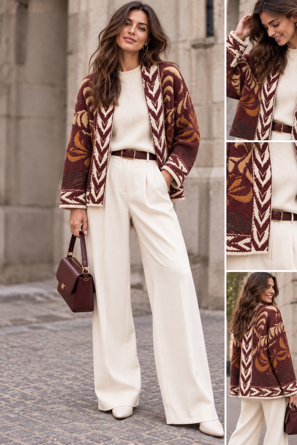 CARDIGAN SELVA BORDEAUX