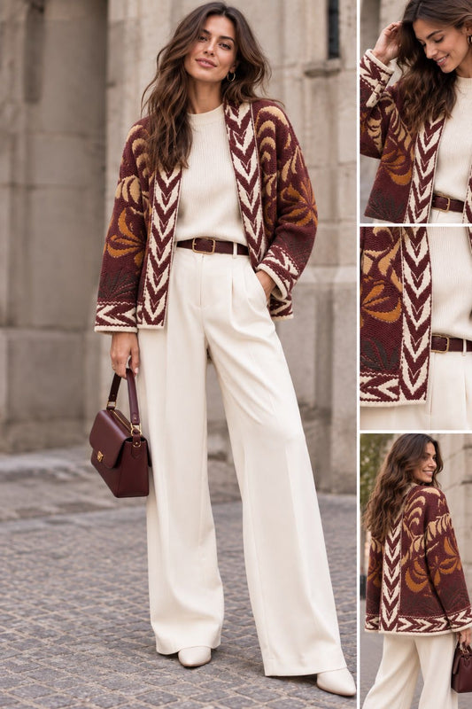 CARDIGAN SELVA BORDEAUX