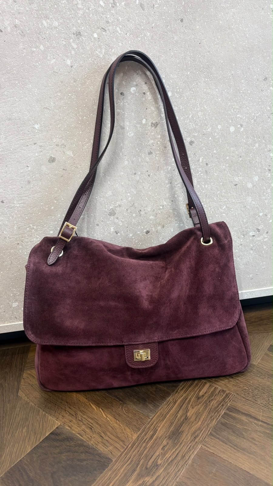 BORSA CLARISSA VERA PELLE BORDEAUX