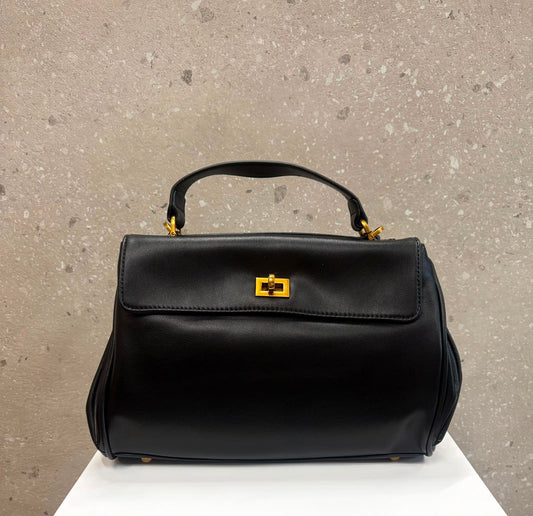 BORSA VERA PELLE AURY NERA