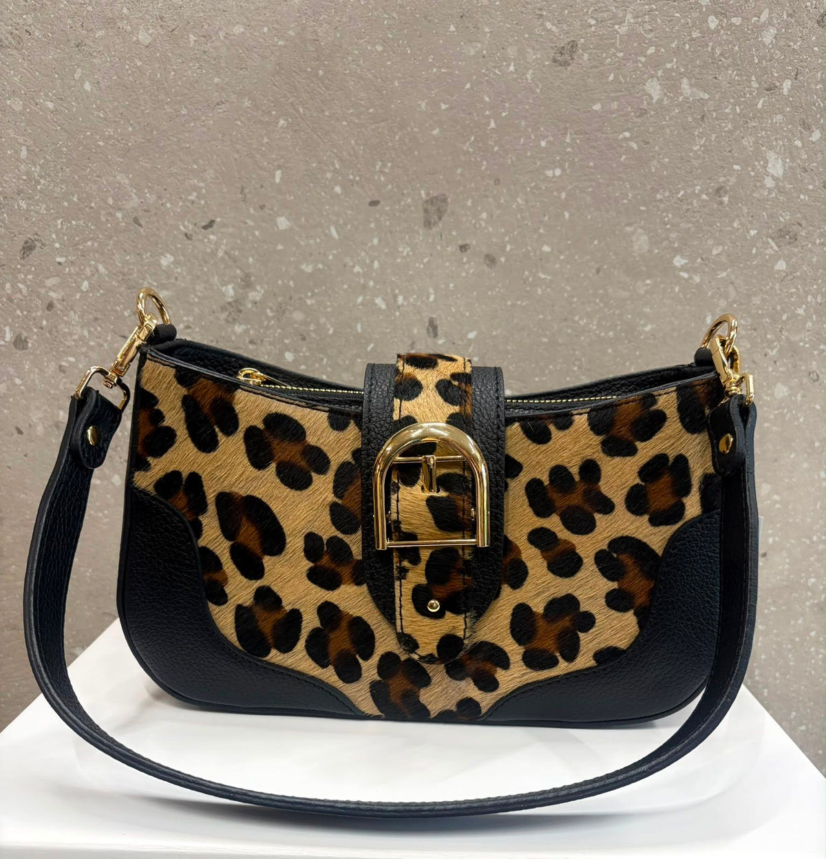 BORSA VERA PELLE ANIMALIER LULU