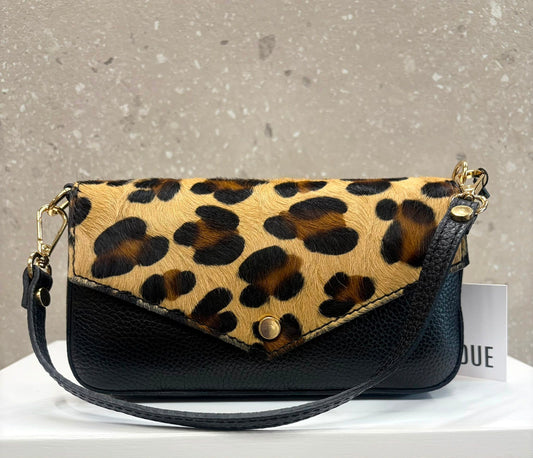 BORSA VERA PELLE ANIMALIER NALA